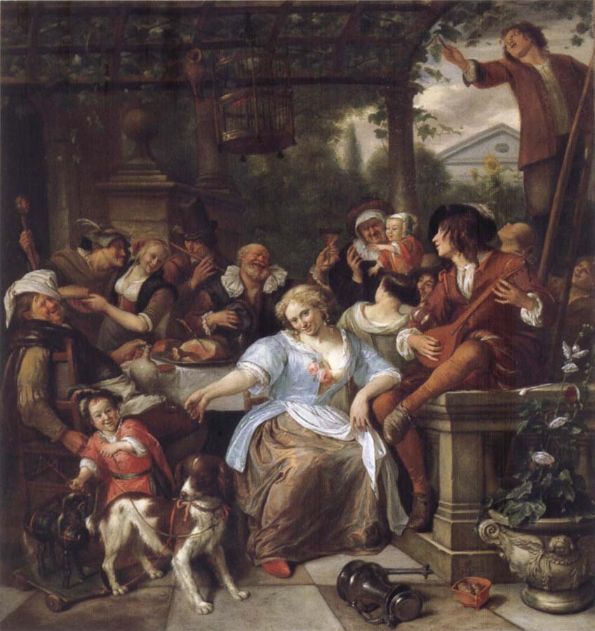 Merry company on a terrace